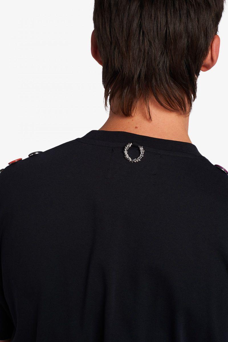 Black Fred Perry SM1950 Men's T Shirts | PH 1759NWYB